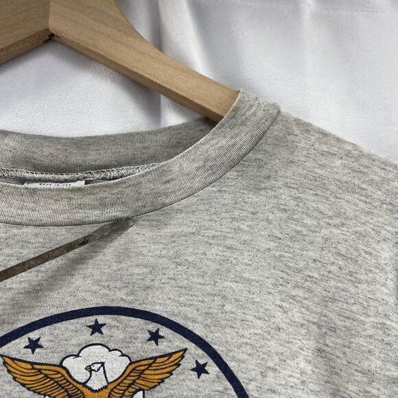 VTG Hill US Air Force Base Gray T-Shirt Size L Utah Single Stitched Distressed - Picture 7 of 10